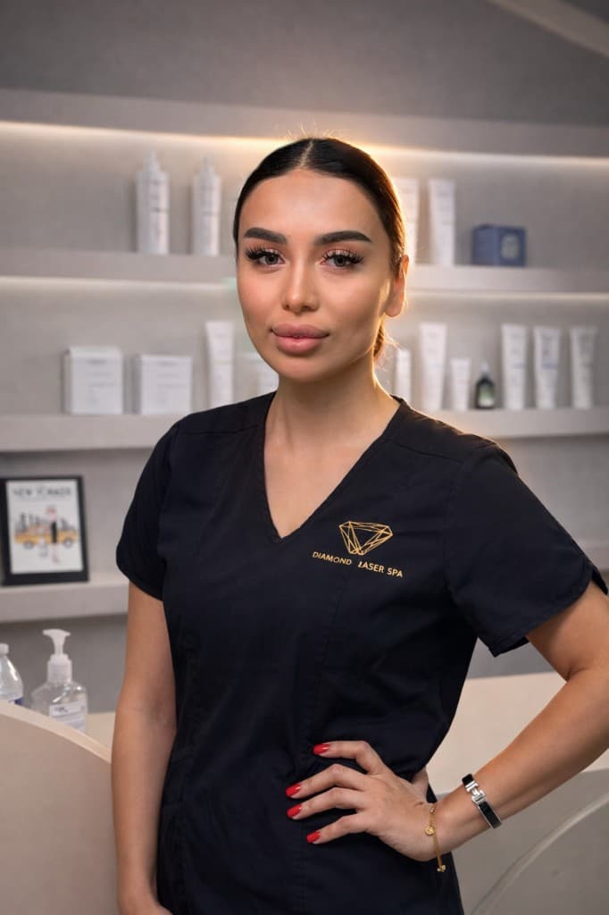Diamond Laser Spa specialist with branded uniform